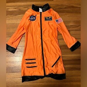 Orange Astronaut Cosmic Mini Dress Adult Womens Halloween Costume